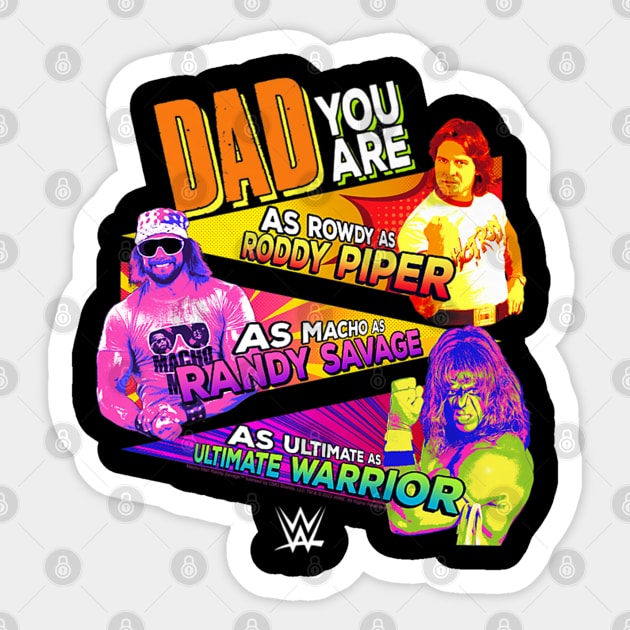 Macho Man & Roddy Piper Father's Day Sticker by Holman